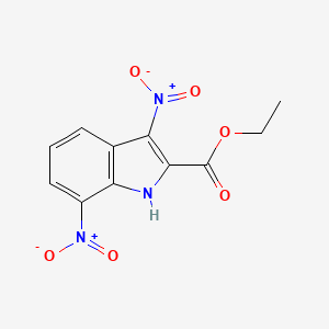 molecular formula C11H9N3O6 B15378972 Ethyl 3,7-dinitro-1h-indole-2-carboxylate CAS No. 4771-17-9
