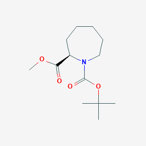 molecular formula C13H23NO4 B15379016 O1-tert-butyl O2-methyl (2R)-azepane-1,2-dicarboxylate 
