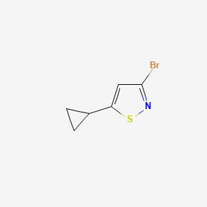 molecular formula C6H6BrNS B15379549 3-Bromo-5-cyclopropylisothiazole 