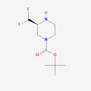 molecular formula C10H18F2N2O2 B15379582 tert-Butyl (S)-3-(difluoromethyl)piperazine-1-carboxylate 