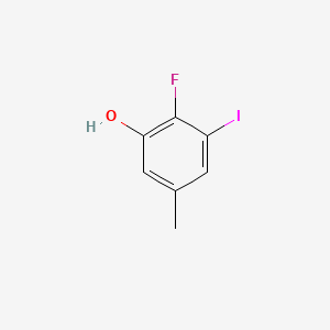 molecular formula C7H6FIO B15379677 2-Fluoro-3-iodo-5-methylphenol 