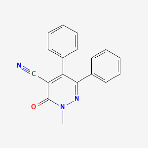 molecular formula C18H13N3O B15379713 4-Pyridazinecarbonitrile, 2,3-dihydro-2-methyl-3-oxo-5,6-diphenyl- CAS No. 75643-77-5