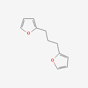 molecular formula C11H12O2 B15379892 2,2'-(Propane-1,3-diyl)difuran CAS No. 5447-79-0