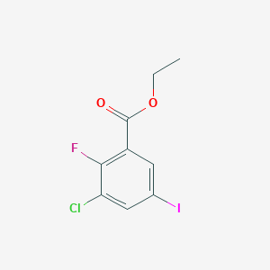 molecular formula C9H7ClFIO2 B15380262 Ethyl 3-chloro-2-fluoro-5-iodobenzoate 