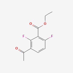 molecular formula C11H10F2O3 B15380743 Ethyl 3-acetyl-2,6-difluorobenzoate 