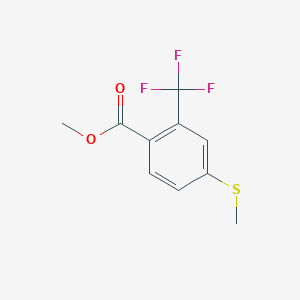 molecular formula C10H9F3O2S B15380940 Methyl 4-(methylthio)-2-(trifluoromethyl)benzoate 