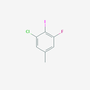 molecular formula C7H5ClFI B15380945 1-Chloro-3-fluoro-2-iodo-5-methylbenzene 