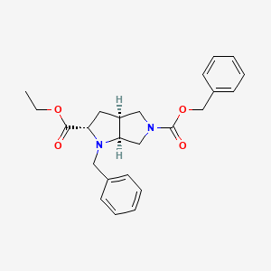 molecular formula C24H28N2O4 B15380983 Racemic-(2S,3aS,6aS)-5-benzyl 2-ethyl 1-benzylhexahydropyrrolo[3,4-b]pyrrole-2,5(1H)-dicarboxylate 