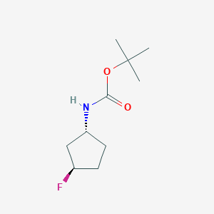 molecular formula C10H18FNO2 B15381159 Tert-butyl ((1R,3R)-3-fluorocyclopentyl)carbamate 