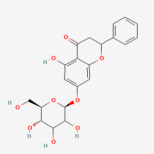 molecular formula C21H22O9 B15381247 5,7-Dihydroxyflavanone 7-glucoside 
