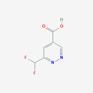 molecular formula C6H4F2N2O2 B15381348 6-(Difluoromethyl)pyridazine-4-carboxylic acid 