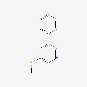 molecular formula C12H11NS B15381467 3-(Methylthio)-5-phenylpyridine 