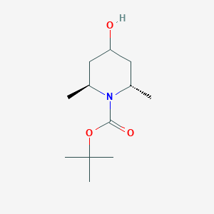 molecular formula C12H23NO3 B15381501 tert-butyl (2S,6S)-4-hydroxy-2,6-dimethyl-piperidine-1-carboxylate 