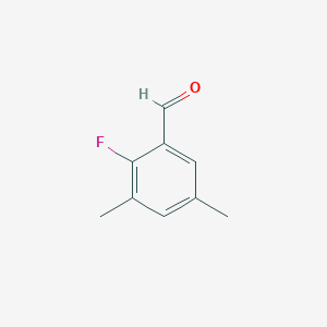 molecular formula C9H9FO B15381662 2-Fluoro-3,5-dimethylbenzaldehyde 