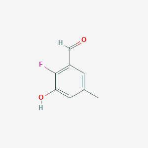 molecular formula C8H7FO2 B15381751 2-Fluoro-3-hydroxy-5-methylbenzaldehyde 