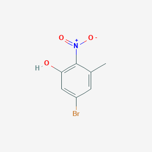 molecular formula C7H6BrNO3 B15381753 5-Bromo-3-methyl-2-nitrophenol 