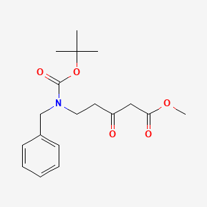 molecular formula C18H25NO5 B15382021 Tert-butyl 4-(methoxycarbonyl)-3-oxobutylbenzylcarbamate 