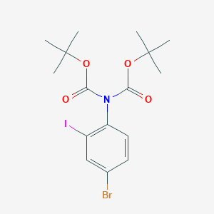 molecular formula C16H21BrINO4 B15382174 Bis(1,1-dimethylethyl)-(4-bromo-2-iodophenyl) imidodicarbonate 