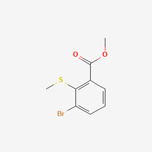 molecular formula C9H9BrO2S B15382189 Methyl 3-bromo-2-(methylthio)benzoate 