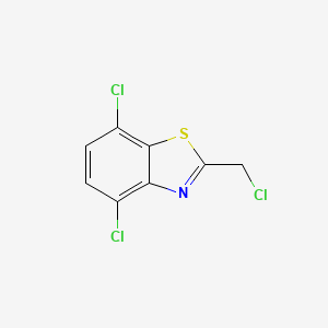 molecular formula C8H4Cl3NS B15382383 4,7-Dichloro-2-(chloromethyl)benzo[d]thiazole 