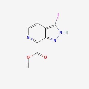 molecular formula C8H6IN3O2 B15382478 Methyl 3-iodo-1H-pyrazolo[3,4-C]pyridine-7-carboxylate 