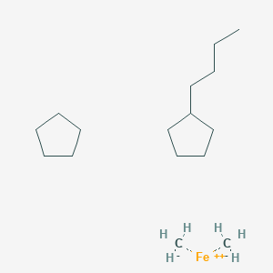 molecular formula C16H34Fe B15382793 Butylcyclopentane;carbanide;cyclopentane;iron(2+) 