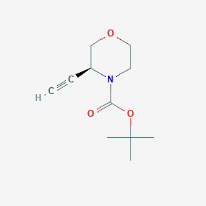 molecular formula C11H17NO3 B15382812 Tert-butyl (S)-3-ethynylmorpholine-4-carboxylate 