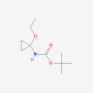 molecular formula C10H19NO3 B15383037 tert-Butyl (1-ethoxycyclopropyl)carbamate CAS No. 41879-49-6