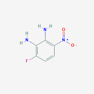 molecular formula C6H6FN3O2 B15383440 3-Fluoro-6-nitrobenzene-1,2-diamine 