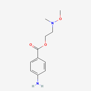 molecular formula C11H16N2O3 B15383455 2-[methoxy(methyl)amino]ethyl 4-aminobenzoate CAS No. 100811-92-5