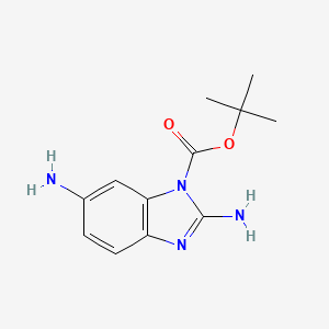 molecular formula C12H16N4O2 B15383473 Tert-butyl 2,6-diamino-1H-benzo[D]imidazole-1-carboxylate 