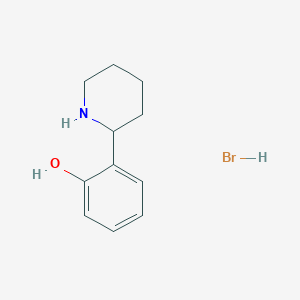 molecular formula C11H16BrNO B15383539 2-(piperidin-2-yl)phenol HBr 