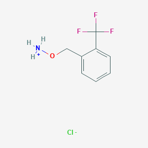 molecular formula C8H9ClF3NO B15383875 1-[(Ammoniooxy)methyl]-2-(trifluoromethyl)benzene chloride 