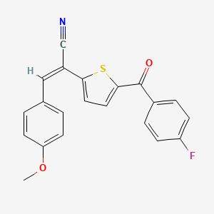 molecular formula C21H14FNO2S B15383882 2-(5-(4-Fluorobenzoyl)-2-thienyl)-3-(4-methoxyphenyl)acrylonitrile 