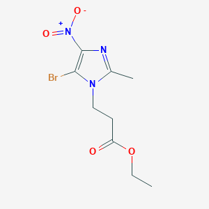 molecular formula C9H12BrN3O4 B153839 Ethyl 3-(5-bromo-2-methyl-4-nitro-1H-imidazol-1-YL)propanoate CAS No. 139975-80-7