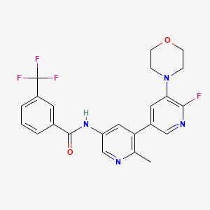molecular formula C23H20F4N4O2 B15384023 N-(6'-fluoro-2-methyl-5'-morpholino-[3,3'-bipyridin]-5-yl)-3-(trifluoromethyl)benzamide 