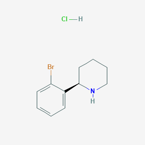 molecular formula C11H15BrClN B15384031 (R)-2-(2-bromophenyl)piperidine HCl 