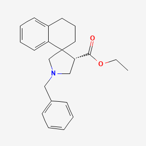 molecular formula C23H27NO2 B15384096 (4'S)-Ethyl 1'-benzyl-3,4-dihydro-2H-spiro[naphthalene-1,3'-pyrrolidine]-4'-carboxylate 