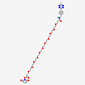 molecular formula C40H62N6O16 B15384147 Methyltetrazine-amino-PEG11-CH2CH2COONHS 