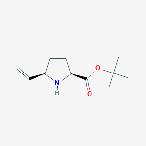 molecular formula C11H19NO2 B15384259 Tert-butyl (2S,5R)-5-vinylpyrrolidine-2-carboxylate 
