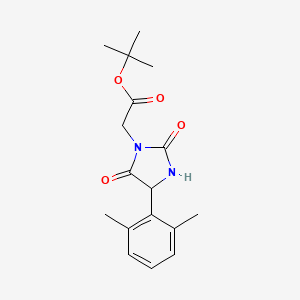 molecular formula C17H22N2O4 B15384426 tert-Butyl 2-(4-(2,6-dimethylphenyl)-2,5-dioxoimidazolidin-1-yl)acetate 