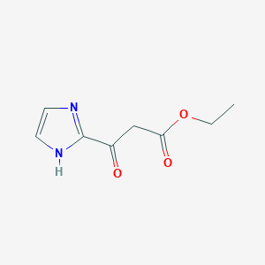molecular formula C8H10N2O3 B15384459 ethyl 3-(1H-imidazol-2-yl)-3-oxopropanoate 