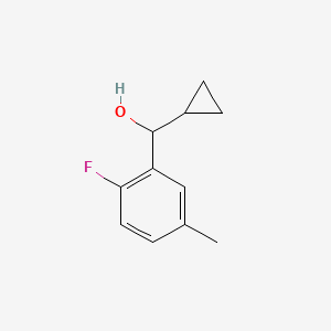 molecular formula C11H13FO B15384507 Cyclopropyl(2-fluoro-5-methylphenyl)methanol 