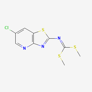 molecular formula C9H8ClN3S3 B15384609 Carbonimidodithioic acid,n-(6-chlorothiazolo[4,5-b]pyridin-2-yl)-,dimethyl ester 