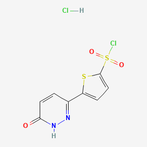 molecular formula C8H6Cl2N2O3S2 B15384722 5-(6-Oxo-1,6-dihydropyridazin-3-YL)thiophene-2-sulfonyl chloride hcl 