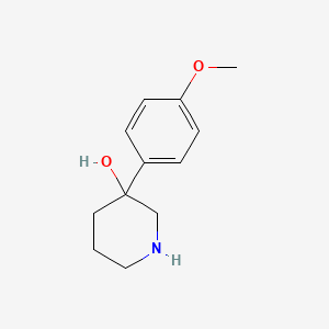 molecular formula C12H17NO2 B15384729 3-(4-Methoxyphenyl)piperidin-3-ol 