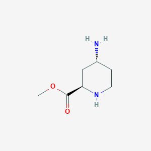 molecular formula C7H14N2O2 B15384753 methyl (2R,4R)-4-aminopiperidine-2-carboxylate 