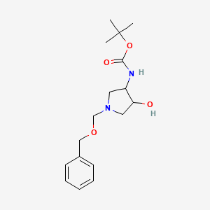 molecular formula C17H26N2O4 B15385028 tert-butyl ((3S,4S)-1-((benzyloxy)methyl)-4-hydroxypyrrolidin-3-yl)carbamate 