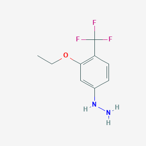 molecular formula C9H11F3N2O B15385086 1-(3-Ethoxy-4-(trifluoromethyl)phenyl)hydrazine 