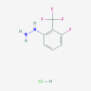 molecular formula C7H7ClF4N2 B15385275 1-(3-Fluoro-2-(trifluoromethyl)phenyl)hydrazine hydrochloride 